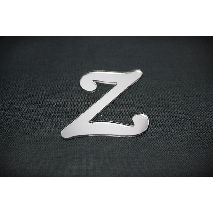 Marifetlerim - Z Harfi Gümüş Pleksi 4 cm