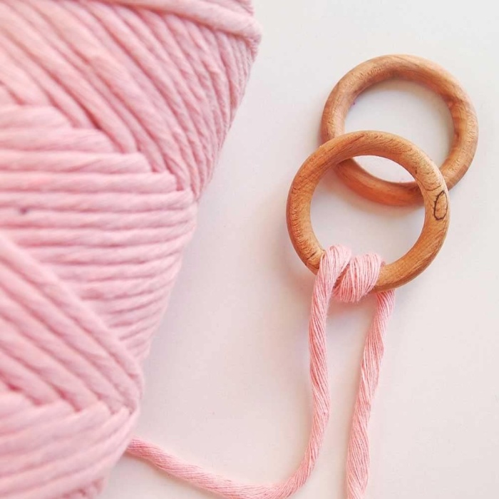 Marifetlerim - Pembe Büklüm Makrome ipi 4 mm 250 Gram
