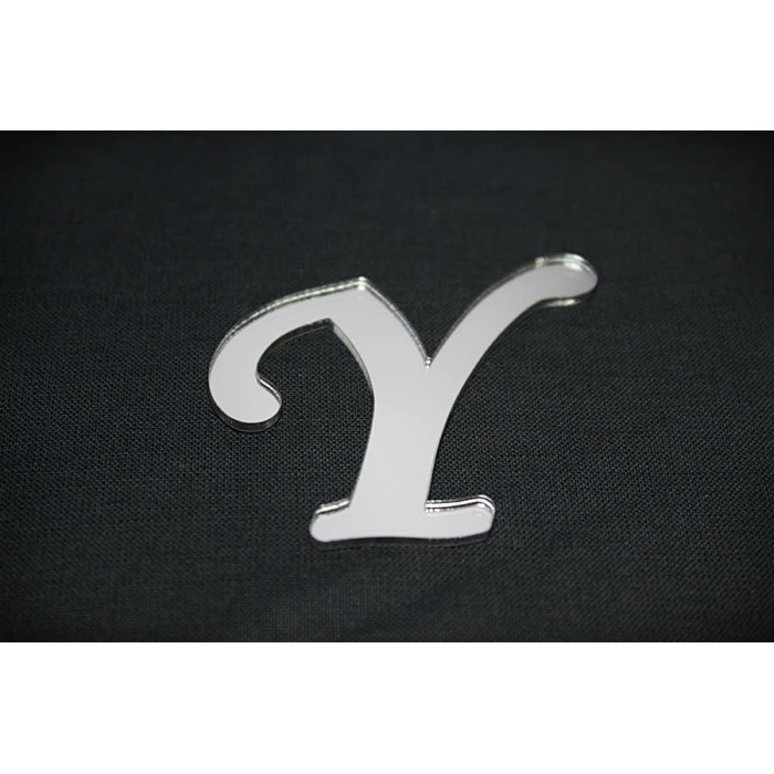 Marifetlerim - Y Harfi Gümüş Pleksi 4 cm