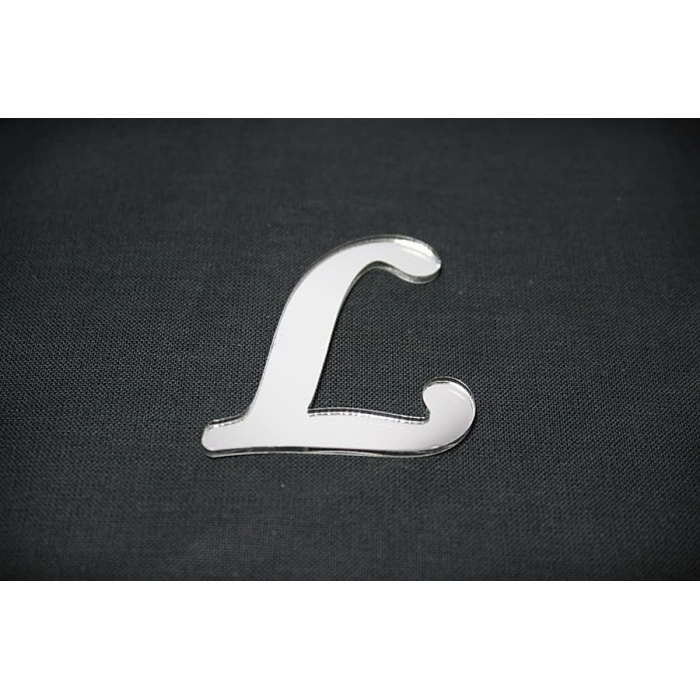 Marifetlerim - L Harfi Gümüş Pleksi 4 cm