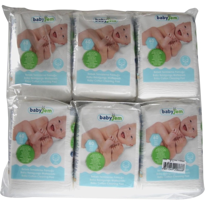 BEBEK TEMİZLEME PAMUĞU 6LI