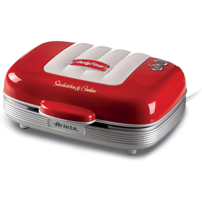 Party Time Sandwich Makinesi 3 in One Red, Kırmızı