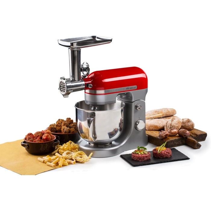 4079 kıyma makinesi, sosis ve makarna presi aksesuarı, Ariete Moderna yoğurma makinesi Mod. 1589, gri