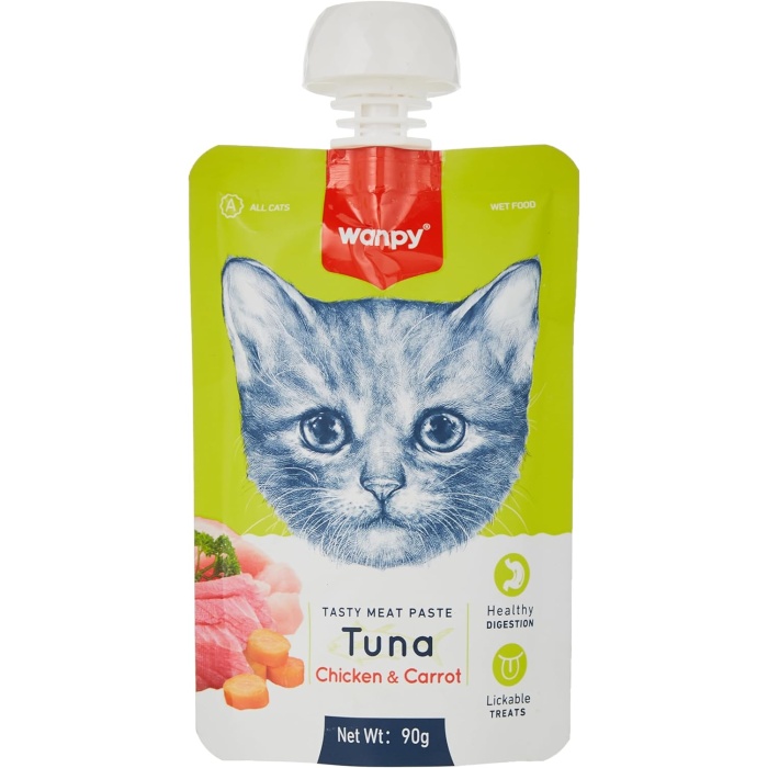 Taze Ton Balıklı&Tavuklu Kedi Et Ezmesi 90 gr