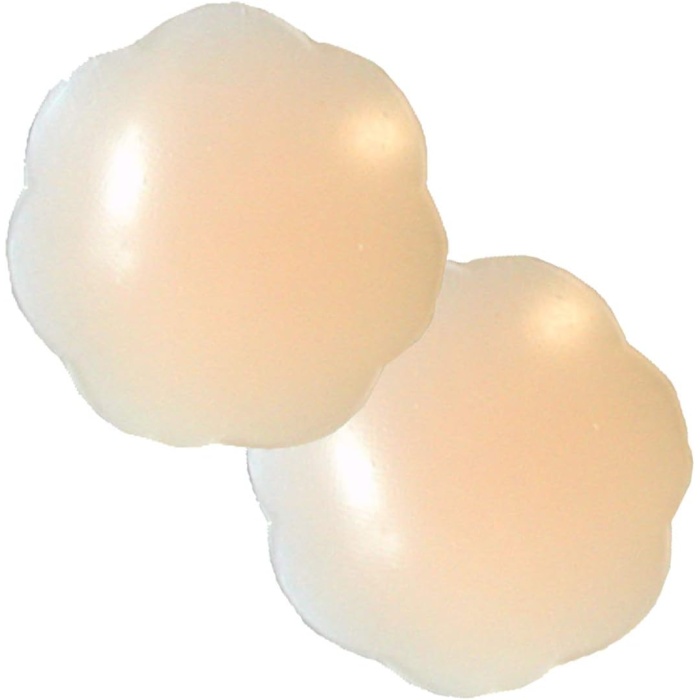Silikon Petal Üstler - Yeniden Kullanılabilir Göğüs Ucu Kılıfları - Bej, Bej, One Size