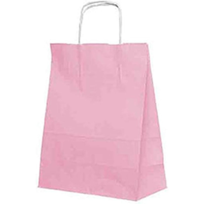At Market Roll-Up Kraft Çanta Pembe Büyük Boy 31x41cm 25li