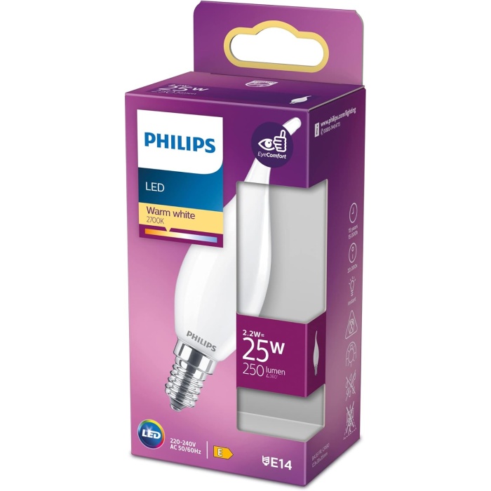 LED Classic 25W BA35 E14 Mum Tipi WW Dim Edilmez Ampul