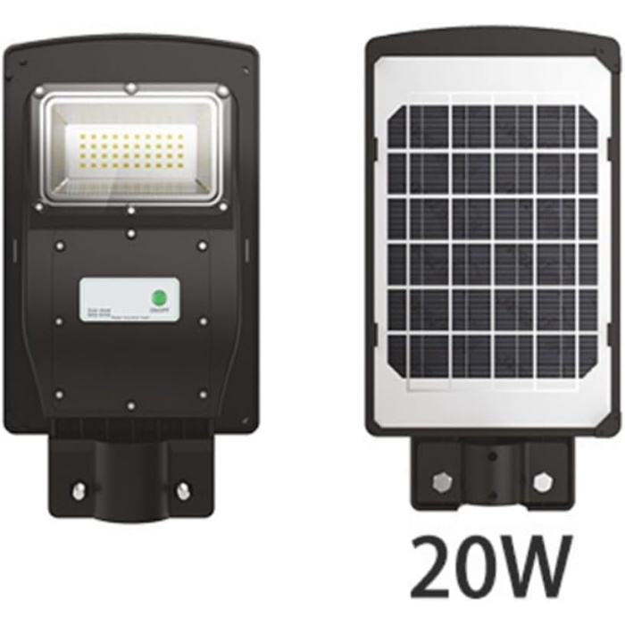 Güneş Panelli Bahçe Sokak Lambası Lityum LifePo4 Pil Uzun Ömürlü Radar Hareket Sensörlü Solar Lamb Güneş Enerjili Lamba 20W Sensörlü Fener Aydınlatma SLTP