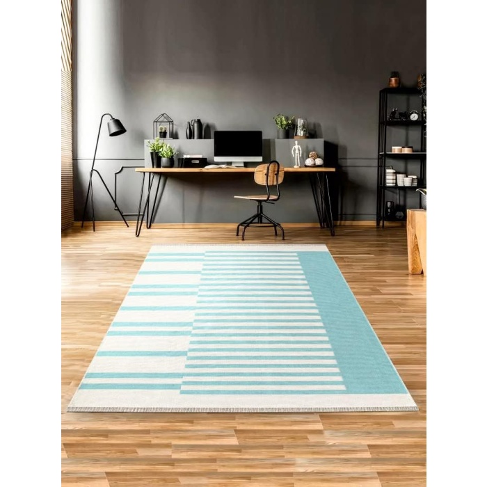 HOME Çift Taraflı Makinada Yıkanabilir Modern Desenli Dokuma Kilim Karessa (160x220)