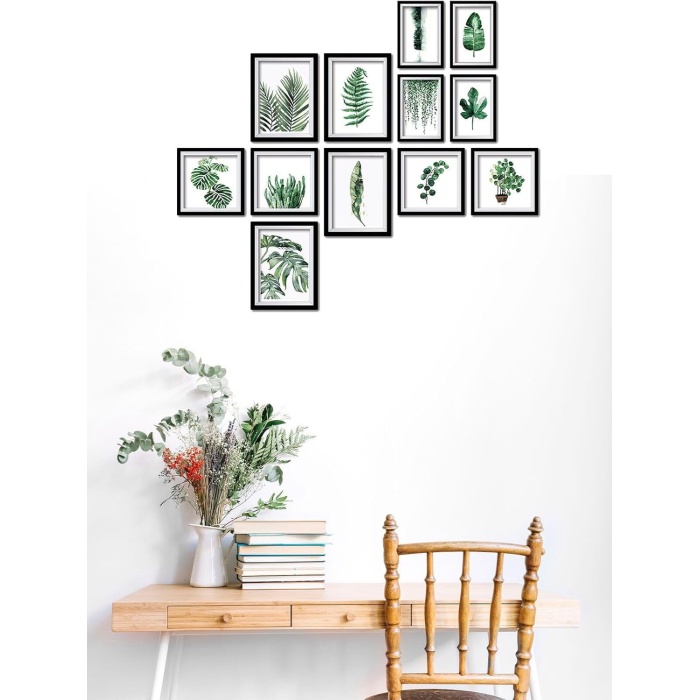 12 Parça Ahşap Mdf Duvar Posteri Tablo Seti Çerçeve Görünümlü DEKOLIADKJ072-S