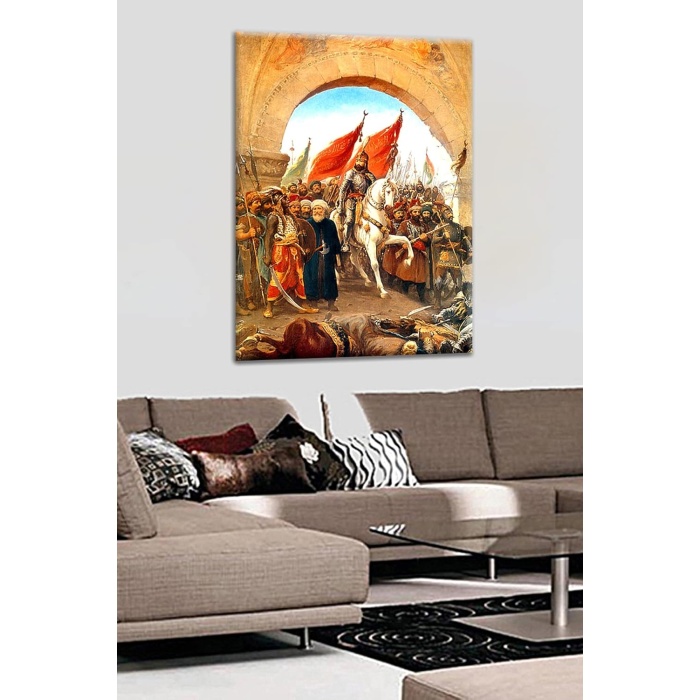 Tablo Fatih Sultan Mehmet in İstanbula Girişi Kanvas Tablo 100x70 no-1609