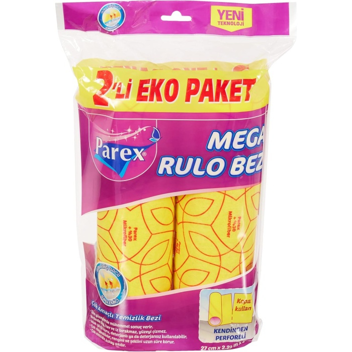 Mega Rulo Temizlik Bezi 2Li Eko Paket 1 Paket (1 x 2 Adet)