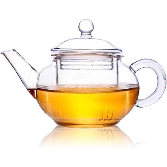 Cam Bitki Çayı Demliği 250 ml - Cam Süzgeçli Demlik