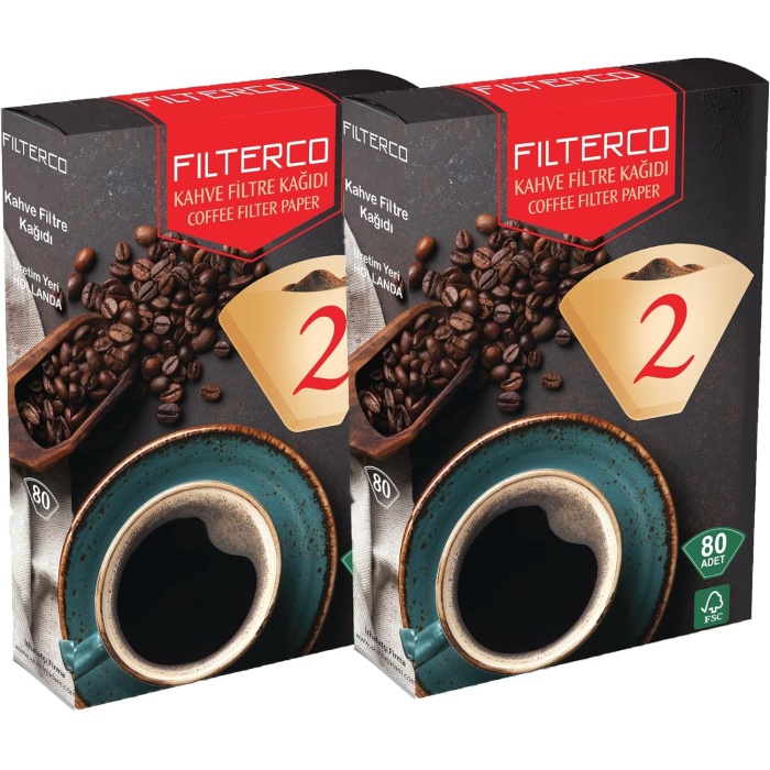 Kahve Filtre Kağıdı 1x2 80lİ 2 Paket 160lı