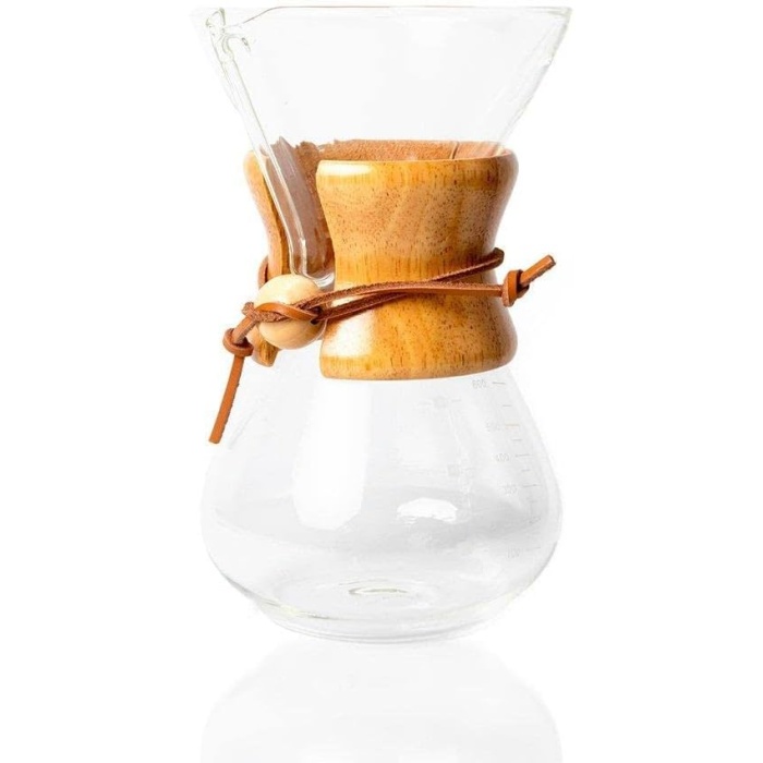 Cam Dripper Kahve Ekipmanı, 600 ml, 2 cup (Chemex Modeli) Standart