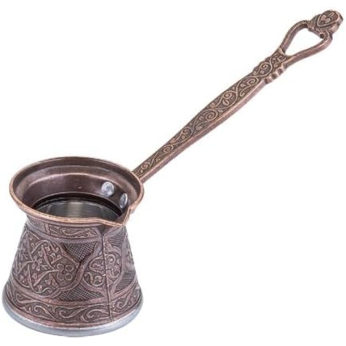 5 Zamak Döküm Kahve Cezvesi 4-5 Kişilik Bakır Rengi
