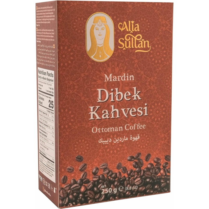 Sultan Mardin Dibek Kahvesi 250 g Paket - Otantik ve Geleneksel Zengin Lezzet - Menengiç, Türk Kahvesi ve Kakule Olmak Üzere Farklı Bileşen İçerikli