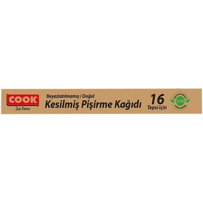 Kesilmiş Doğal Pişirme Kağıdı 37x42 cm, 16lı