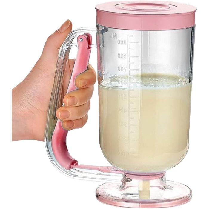 8683200800940 Pratik Hamur Dağıtıcı Pancake Krep Muffin Kolay Akıtma Kabı, Çok Renkli, Medium