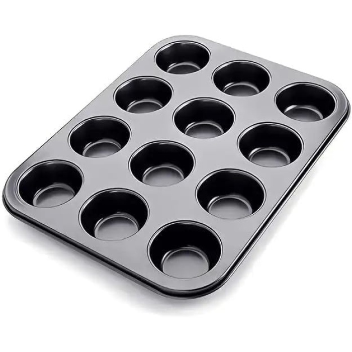 Home Muffin Ve Cup Cake Fırın Tepsisi,Muffin İçin 12 Bölmeli Fırın Kabı