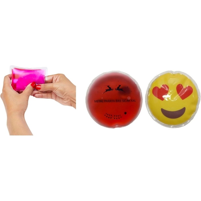 Homi KALP EMOJİ KIRMIZI CEYLAN CEP SOBASI,EL ISITICI,2 ADET SICAK SU TORBASI PVC 9cm