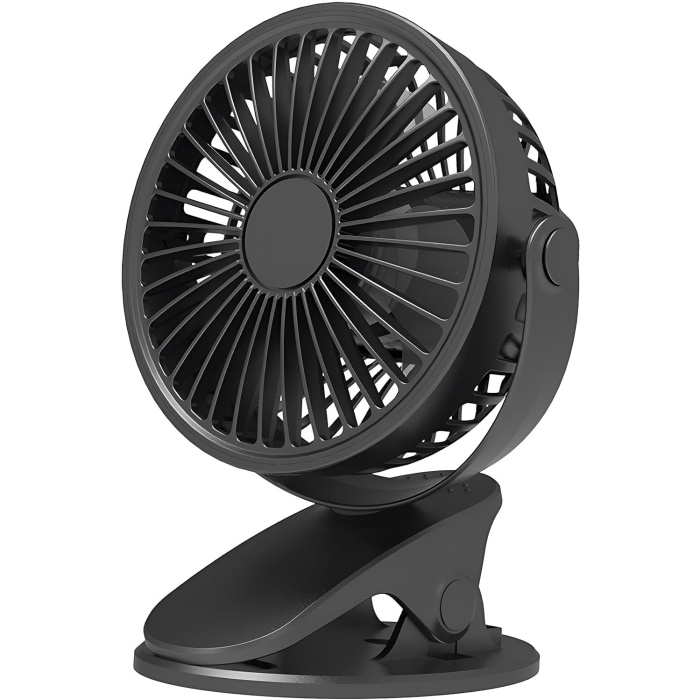 Sıkıştırmalı Şarj Edilebilir 3 Kademe Taşınabilir Kıskaçlı Mini Fan Sessiz Vantilatör Soğutma