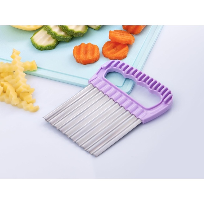 World - Paslanmaz Çelik Şekilli Cips Dilimleyici - Sebze Meyve Dilimleme