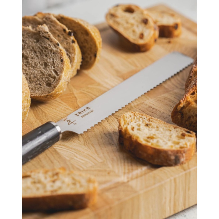 Ekmek Bıçağı Ahşap Saplı Tırtıklı Tasarım - 21 cm Paslanmaz Çelik