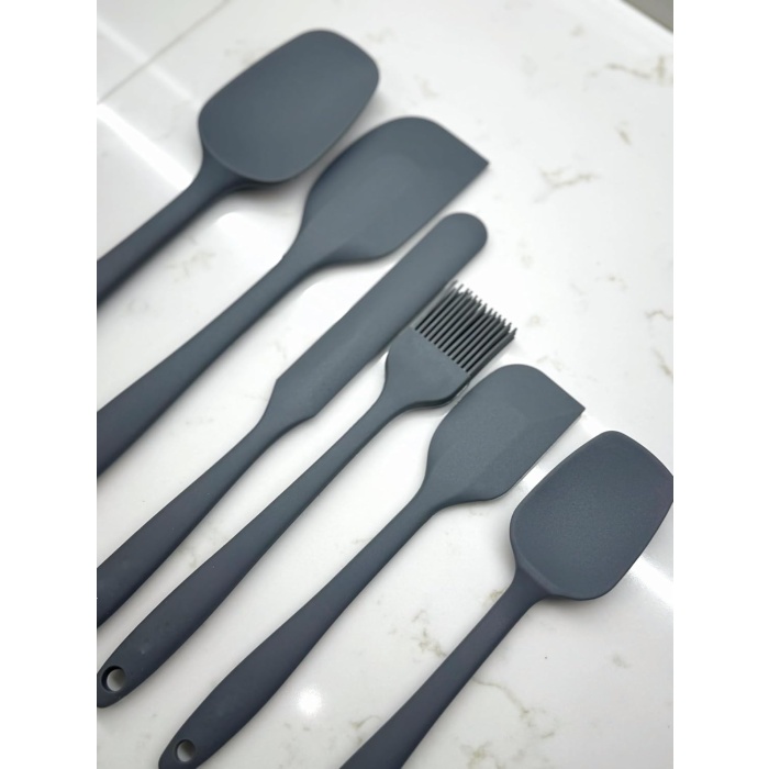 Home Silikon Spatula (6, Gri, M)