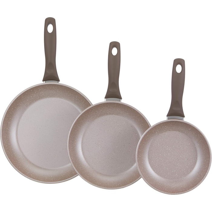 Vilma Ezme 18-22-26 cm Tava Seti Krem Renk
