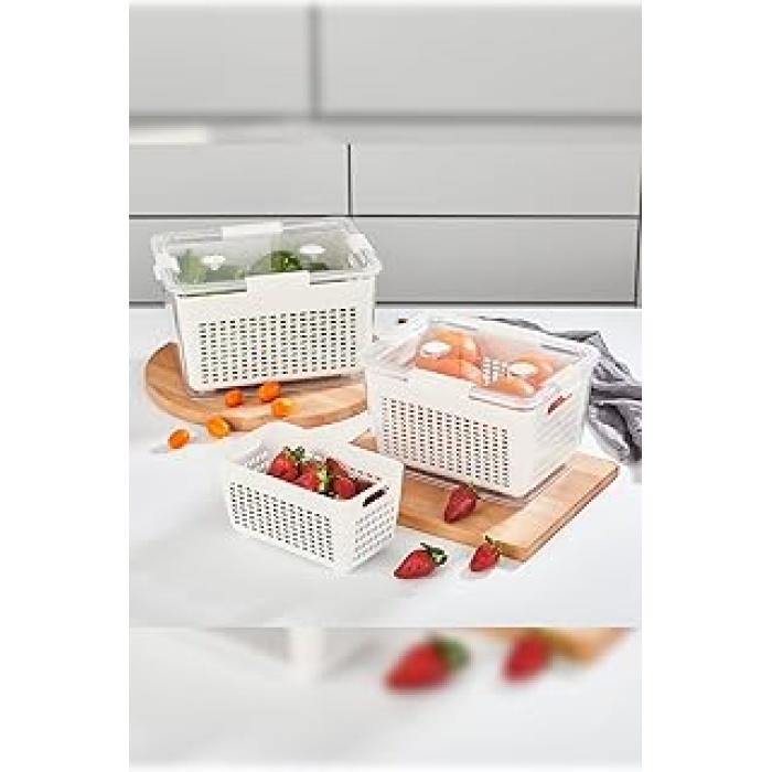 Home - Lavin 2-4-7 Litre Ekru Saklama Kabı