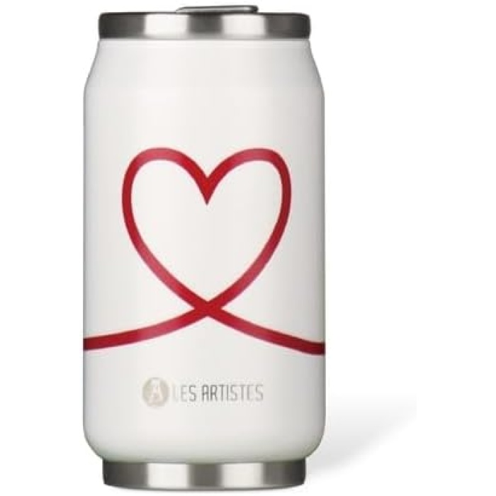 Artistes Paris 280 ML Paslanmaz Çelik Isı Yalıtımlı Termos Love | Kendinden Pipetli,5 Saat Sıcak & 10 Saat Soğuk Tutma | Şık Hediye Seçeneği