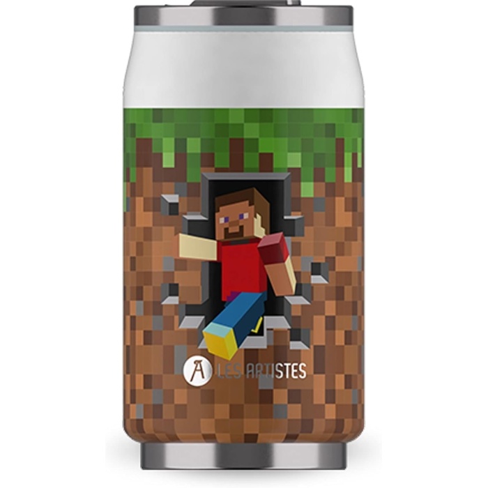 Artistes-Paris Artistes Paris 280 ML Paslanmaz Çelik Isı Yalıtımlı Termos Minecraft | Kendinden Pipetli,5 Saat Sıcak & 10 Saat Soğuk Tutma | Şık Hediye Seçeneği