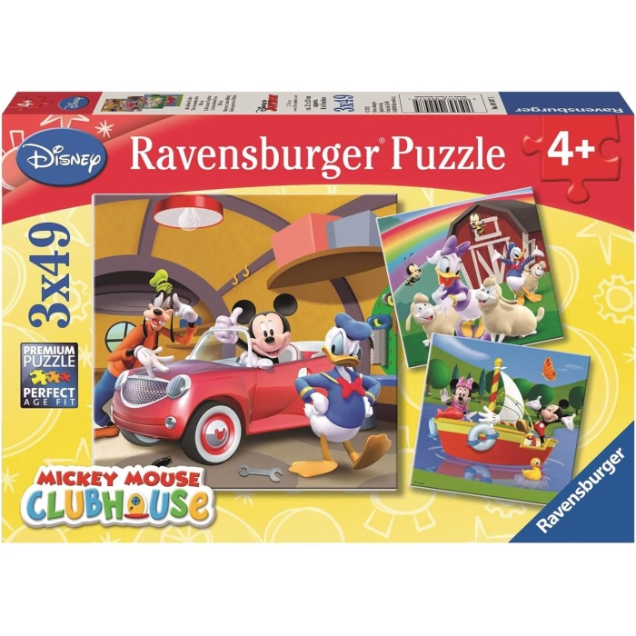 (92475) 3 X 49 Parça Puzzle Wd, Mickey Club House