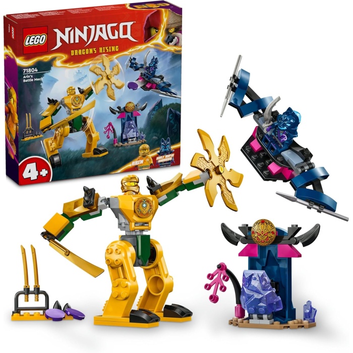Arin’in Savaş Robotu 71804-4 Yaş ve Üzeri Çocuklar için Arin Minifigürü İçeren Yaratıcı Oyuncak Yapım Seti 71804 (104 Parça)
