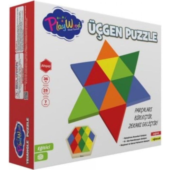 Wood Ahşap Üçgen Puzzle Ony-395