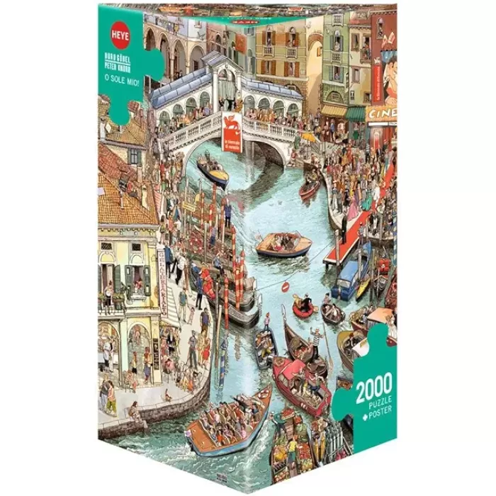 29843 o Sole Mio Triangular 2000 parça, Doro Goebel & Peter Knorr, poster dahil