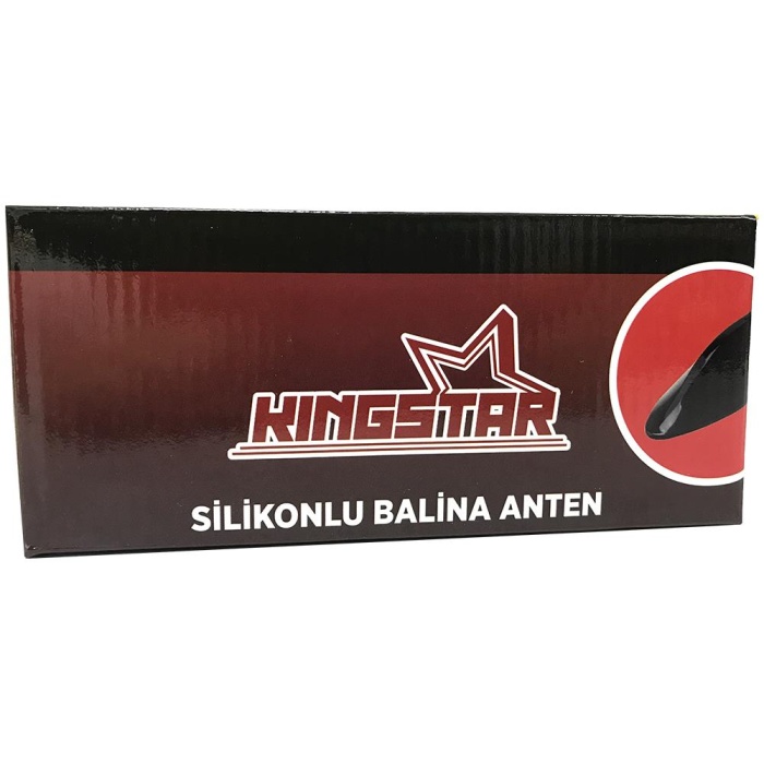 Kingstar Elektrikli Her Araca Uygun Silikonlu Balina Anten, Siyah Shark Anten