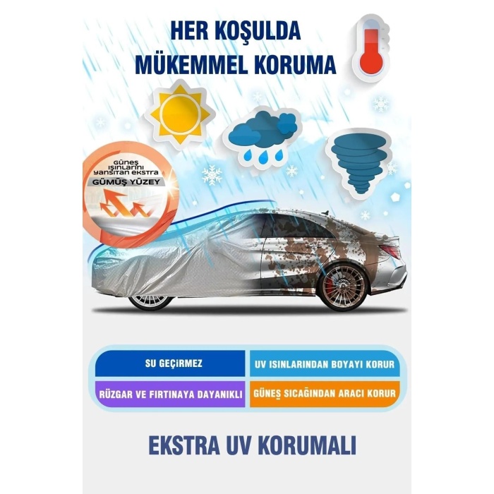 Tüm Hatchback Araçlara Uyumlu Oto Araba Brandası