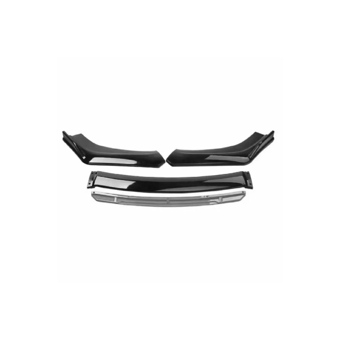 Gri 4 Parça Ön Lip Universal Ön Tampon Eki Piano Black