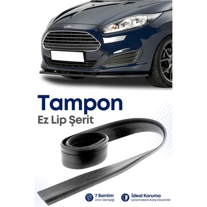 Tüm Araçlarla Uyumlu Kırılmaz Ön Tampon Eki Siyah Lip
