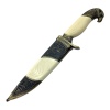Kişiye Özel İsim Baskılı Bıçak Kampçılık Savage Kemik Kabzeli İşlemeli Av Bıçağı (12360)