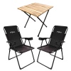 Kampçılık Argeus Rest 2li Bardaklı Katlanabilir Sandalye ve Masa Seti - Siyah
