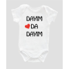 Organik %100 Pamuk Dayım da Dayım Bebek Body Çıtçıtlı Badi Zıbın Tulum ZBN034