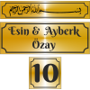 Metal Kapı İsimliği Gold Düz Besmele 0016