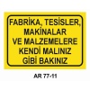 İŞ GÜVENLİĞİ UYARI LEVHASI 2 ADET 21X29CM
