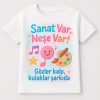 Çocuk Baskılı Bisiklet Yaka Kısa Kollu Tişört TSH0052