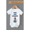 Organik %100 Pamuk Babam Benim Kahranım Bebek Body Badi Zıbın
