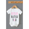Organik %100 Pamuk Bekar Dayım Var Siyah Baskılı Bebek Body