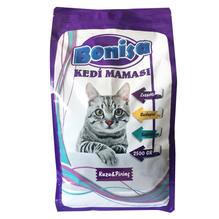 Kampçılık Bonisa Kuzu Etli Prinçli Kedi Maması 2.5 Kg